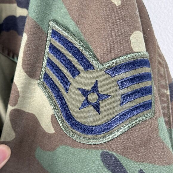 Vintage US Air Force Patches Cold Weather Coat Men Medium Field Green Jacket M65 - Picture 6 of 8